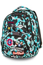 COOLPACK Rucksack Schulrucksack Schultasche Dart XL 27 L Camo Blue Badges A29113