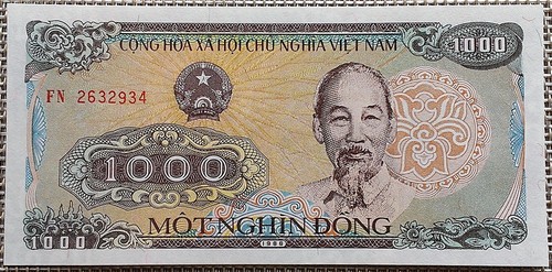 1000 dong banknote - 1000, geldschein