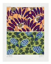 Art-Deco-Blumen-Wandkunst von