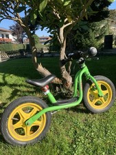 Puky Laufrad 12 Zoll Luftreifen Lernlaufrad Kinderlaufrad Grün mit gelben Felgen