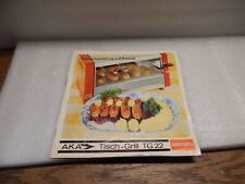 DDR  AKA Tisch-Grill  TG 22   acosta Gebrauchsanleitung -Rezepte