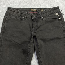 Replay-Jennpez Damen Jeans W28 L32 Schwarz Slim Gerade Niedrige Taille Stretch