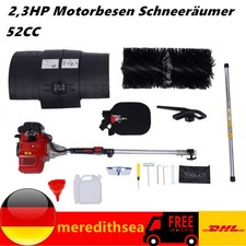 2,3HP Motorbesen Schneeräumer Benzin Motorbürste Kehrmaschine Schneefräsen 52CC