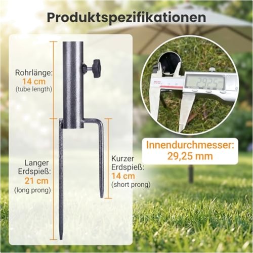 Erdspieß sonnenschirm - erdspieß,