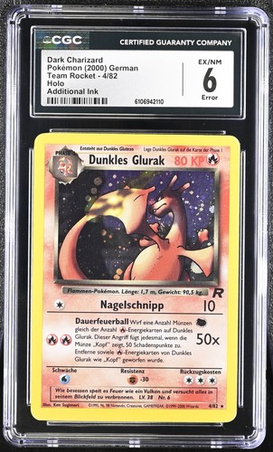 2000 dunkles glurak cgc - 4, 6