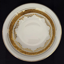 Dekoteller Porzellan HÄNDEL Bavaria Weis/Gold D/H: 16,4 x 4 cm  Gew. 174 Gramm