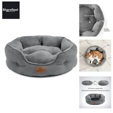 BEDSURE Katzenbett waschbar Katzen Bettchen - 51x48x15cm Katzen Bett grau mit...