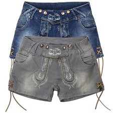 hangOwear Damen Jeans Shorts Trachtenshorts Damenshorts Kurze Hose Hotpants