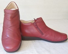 "LADYSKO" Gr.41 bequeme Stiefeletten/Boots Leder rot TOP-Zustand!!!
