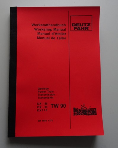 Deutz werkstatthandbuch - deutz,