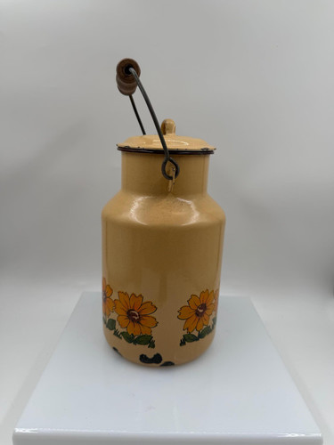Emaille milchkanne gelb - milchkanne, 2l