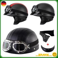 Oldtimerhelm Kunstleder Retro