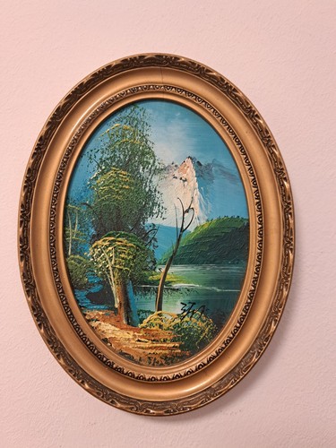 Vintage ölgemälde auf - Ölgemälde, holz