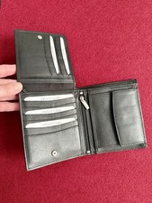 HSE Clever & Chic Leder Geldbörse Portemonnaie Geldbeutel Raumwunder Schwarz