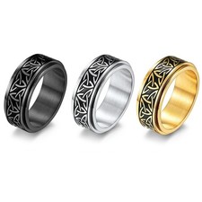 Edelstahl herren ring - ring, 8mm