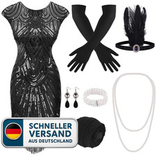 PLULON 1920er Flapper Kleid