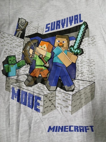 Minecraft shirt farbe grau - farbe,