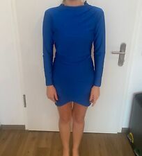 Blue long sleeve dress, blaues Langarmkleid. 