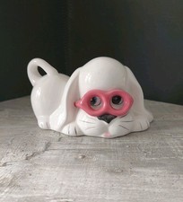 Spardose Hund mit Brille Weiß