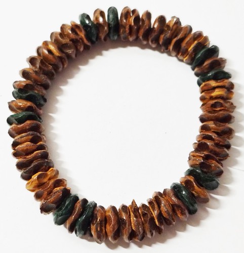 Holz armband braun - holz, grün-