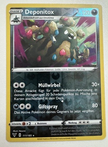 Pokemon karte deponitox - karte,