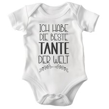Unisex Babybody Tante Weiss