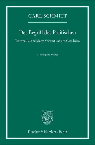 Der begriff des politischen - des, |