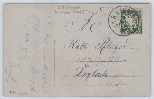 Bayern bahnpost postkarte - bayern,
