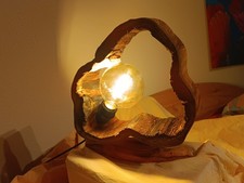 Tischlampe, Holzlampe, Led