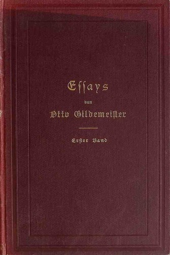 Essays von otto gildemeister - essays,