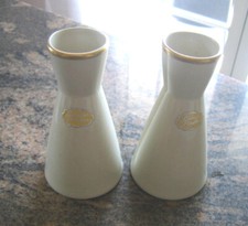 Luxus Porzellan 2 kl. Vasen mit Goldrand der Firma  Bavaria Creidlitz