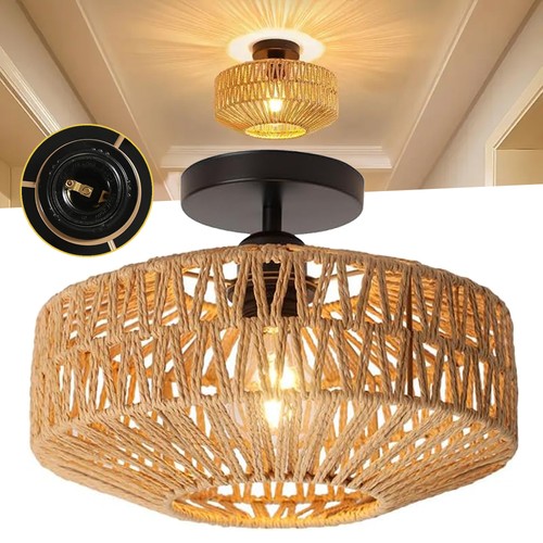 Rattan lampe deckenleuchte - rattan,