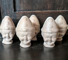 5 schöne alte Clown Köpfe