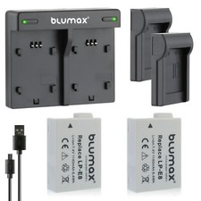 2x Akku + Lader für Canon Lp-E8 EOS 550D 650D 700D Rebel T3i 1140 mAh (7,2V)