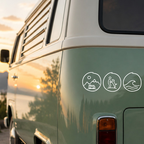 Auto aufkleber berge wald - |,