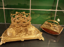 antik Doppeltintenfaß mit