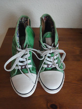 Mustang Sneakers Stiefelette Keilabsatz Keilsneakers Keilstiefelette grün *TOP*