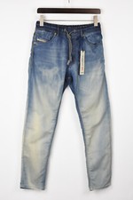 Diesel Narrot Denim Sweat Pants Herrenjeans W28 Jogg Gummibund Nadelstreifen