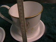 Blech Weise Tasse Deko Sterne Rentier Weihnachten Übertopf Selten