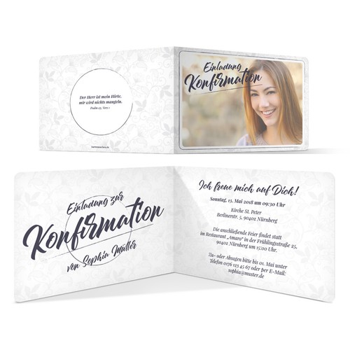 Konfirmation einladungskarten - konfirmation,