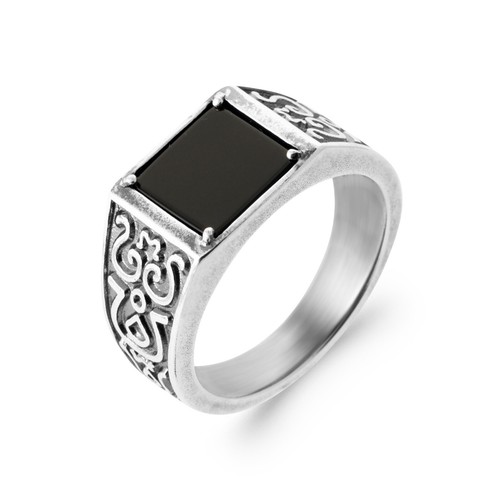 Herrenring aus 925er silber - aus,