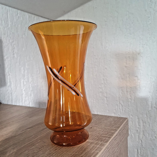 Rauchglas gelbe vase - -, 17