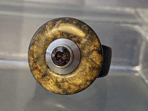 Scheibe altgold glimmer - "altgold, glimmer"