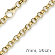 7mm Kette Collier Erbskette