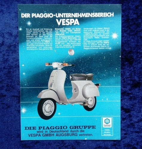 Vespa 200 originale werbung - p,