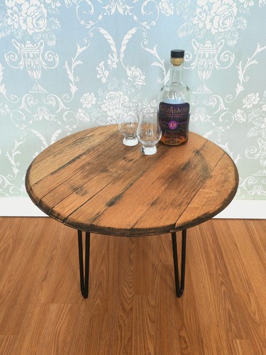 Reclaimed whisky barrel table - reclaimed,