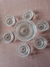Desserschalen/ Kompottschalen Kristallglas 7-teilig