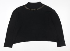 Schwarzer Pullover Sweatshirt