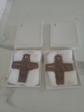 2x BRONZE KREUZ KOMMUNIONKREUZ