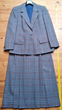 Hochwertiges Tweed-Kostüm  100% Schurwolle kariert Größe M - 70er Jahre